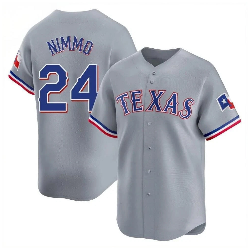 Kooe T.Rangers #24 Brandon Nimmo Player Gray Home Limited Stitched Jerseys