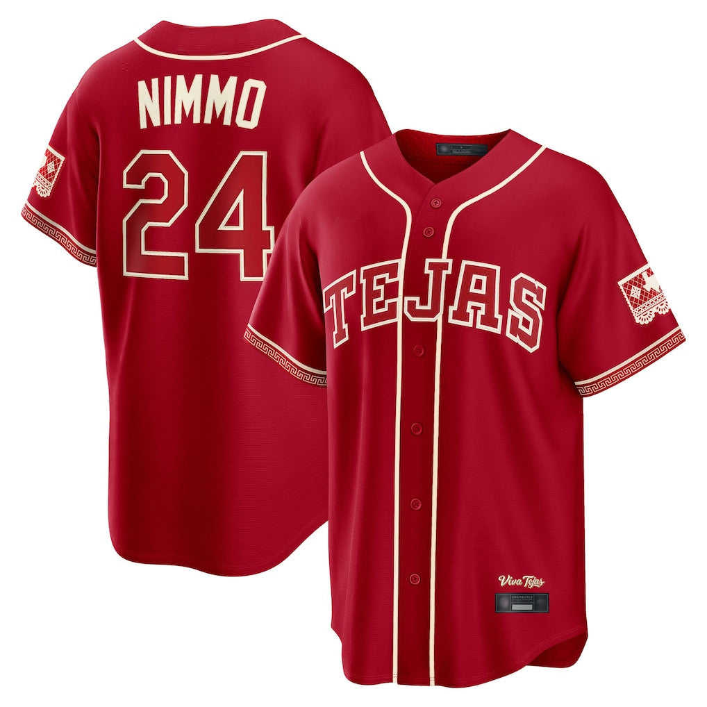 Kooe T.Rangers #24 Brandon Nimmo Player Red 2026 City Connect Stitched Jerseys