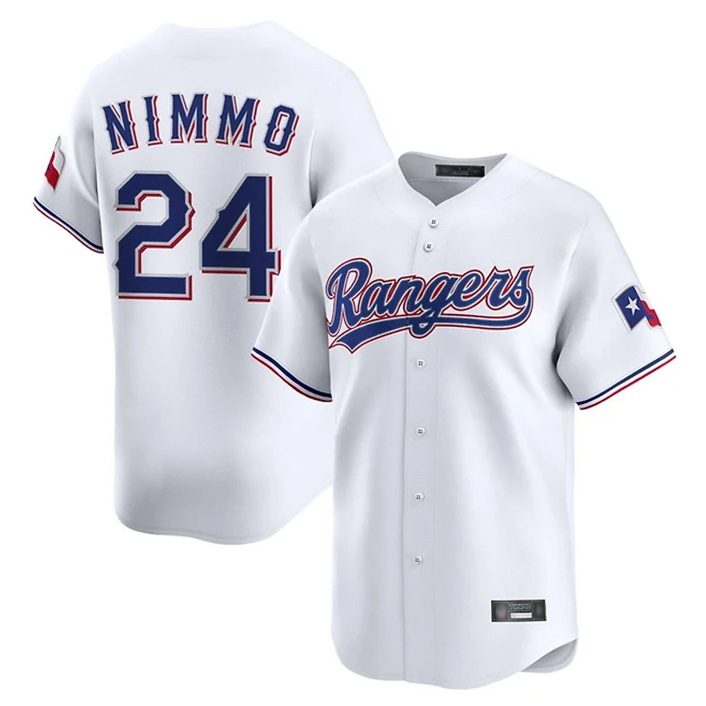 Kooe T.Rangers #24 Brandon Nimmo Player White Home Limited Stitched Jerseys
