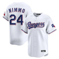 Kooe T.Rangers #24 Brandon Nimmo Player White Home Limited Stitched Jerseys