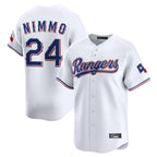 Kooe T.Rangers #24 Brandon Nimmo Player White Home Limited Stitched Jerseys