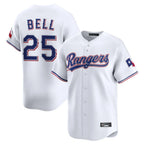 Kooe T.Rangers #25 Buddy Bell Player White Home Limited Stitched Jerseys