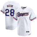 Kooe T.Rangers #28 Jonah Heim Player White Gold Collection Limited Stitched Jerseys