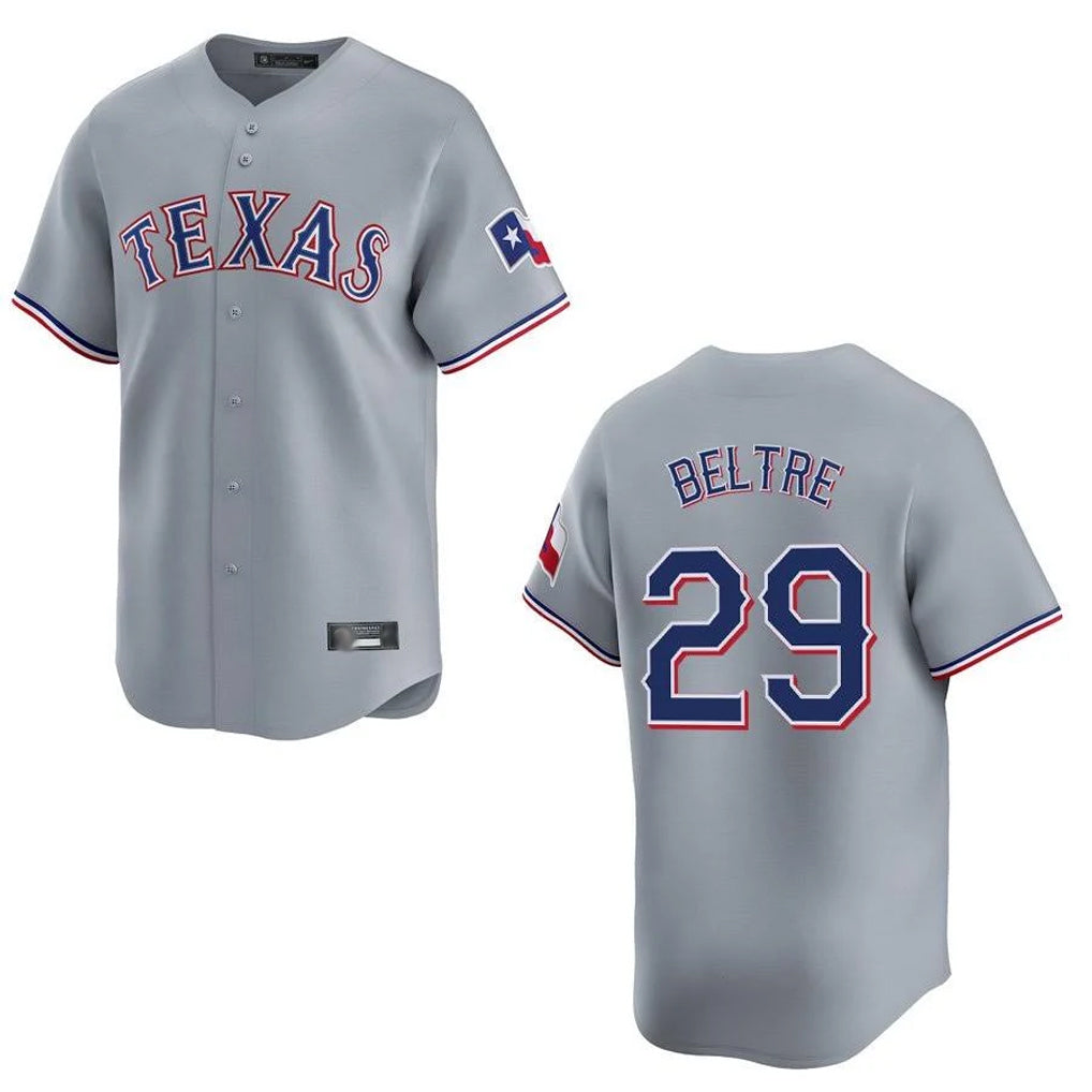 Kooe T.Rangers #29 Adrian Beltre Player Gray Home Limited Stitched Jerseys