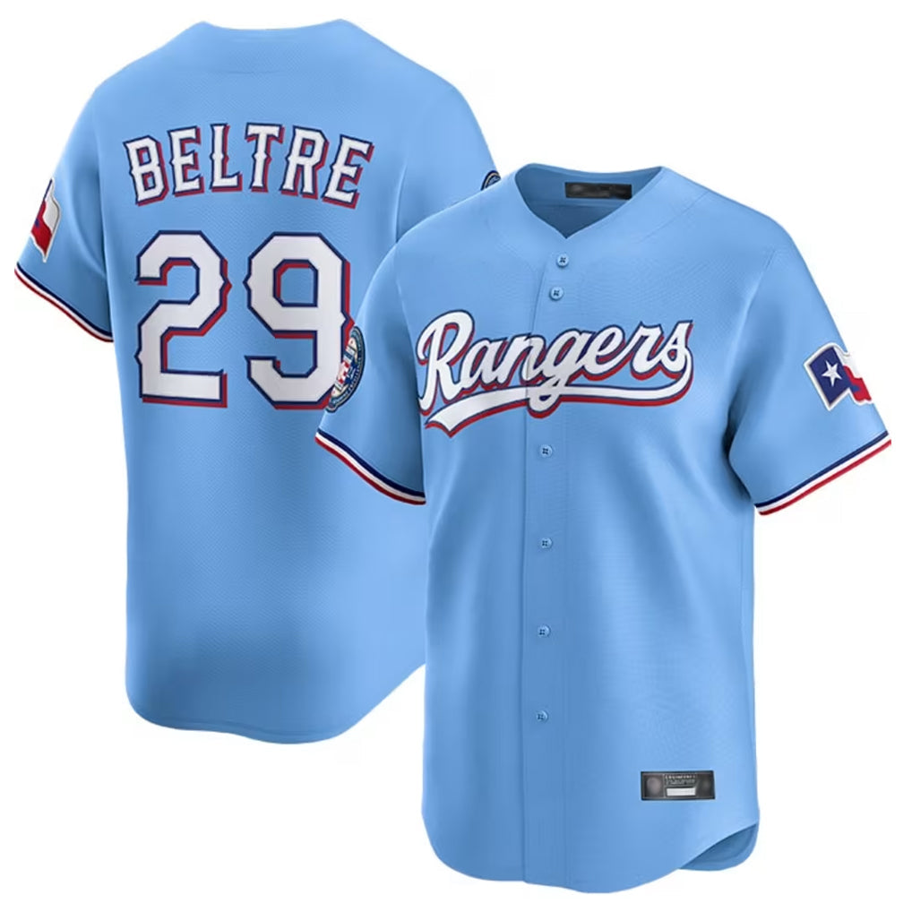 Kooe T.Rangers #29 Adrian Beltre Player Light Blue Home Limited Stitched Jerseys