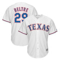 Kooe T.Rangers #29 Adrian Beltre Player White Majestic Home Cool Stitched Jerseys