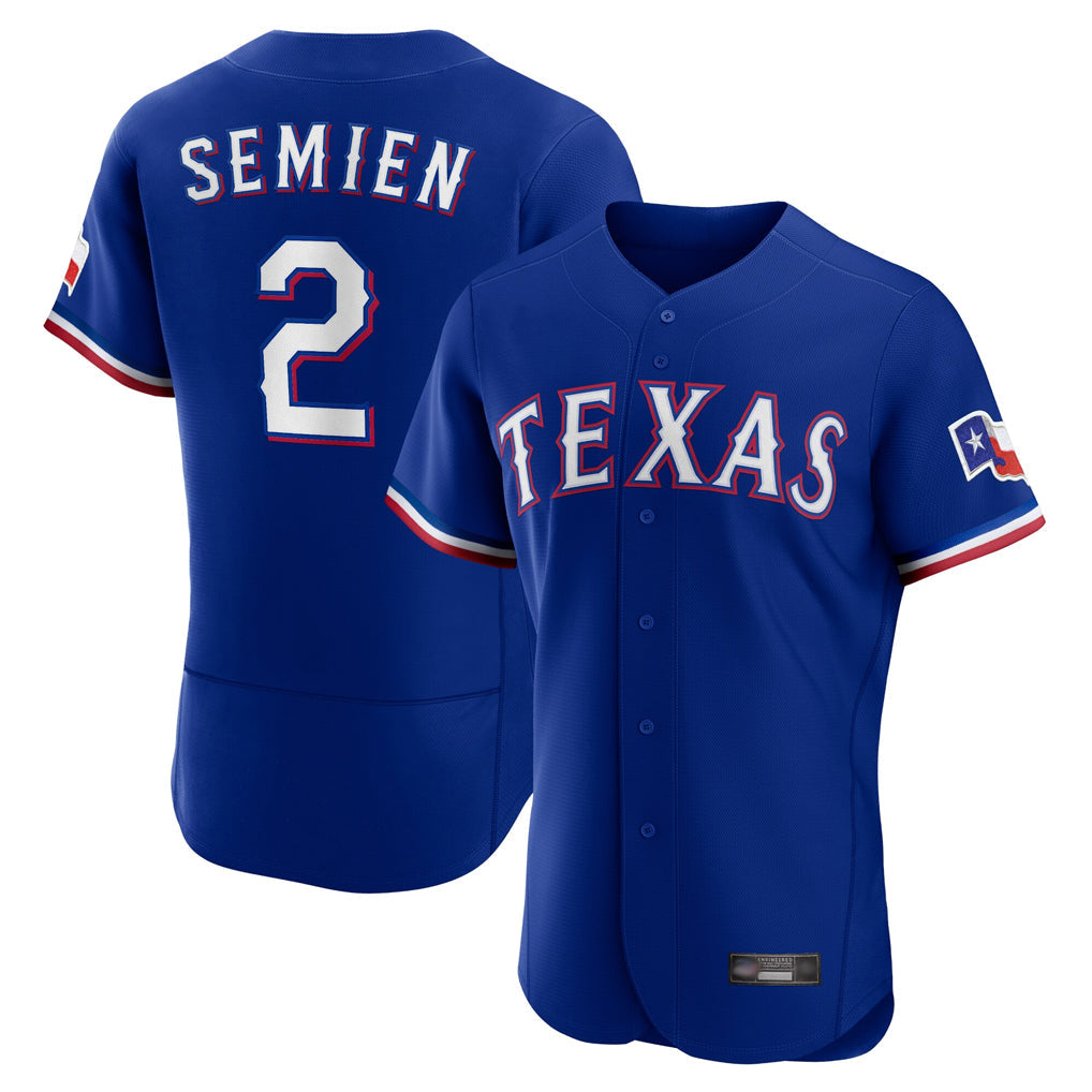 Kooe T.Rangers #2 Marcus Semien Player Royal Elite Home Limited Stitched Jerseys