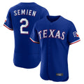 Kooe T.Rangers #2 Marcus Semien Player Royal Elite Home Limited Stitched Jerseys