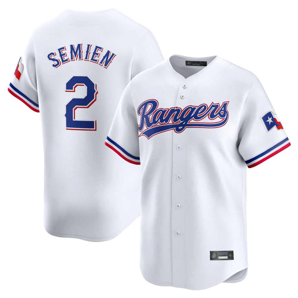 Kooe T.Rangers #2 Marcus Semien Player White Home Limited Stitched Jerseys