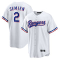Kooe T.Rangers #2 Marcus Semien Player White Replica Game Stitched Jerseys
