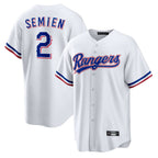 Kooe T.Rangers #2 Marcus Semien Player White Replica Game Stitched Jerseys