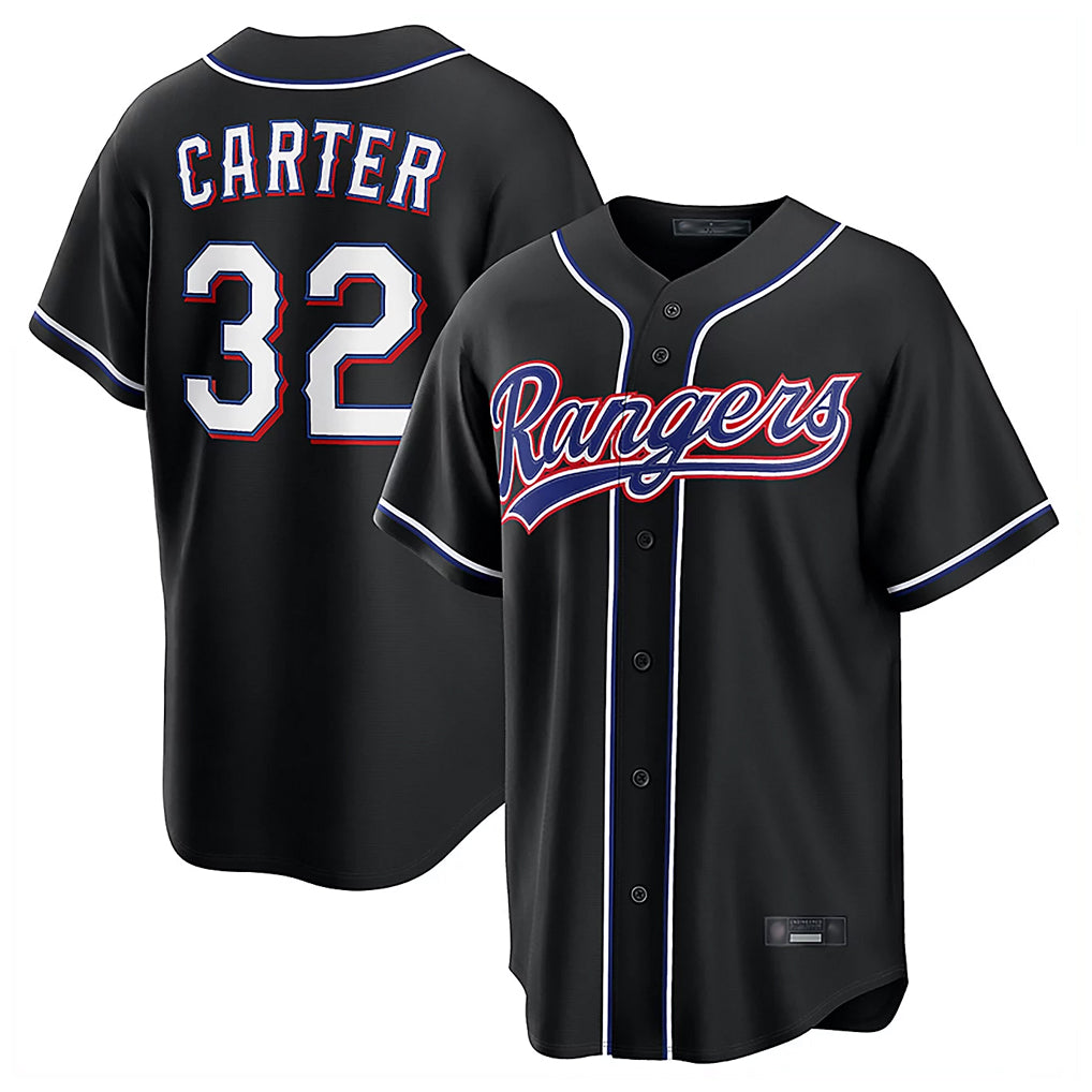 Kooe T.Rangers #32 Evan Carter Player Black 2026 Out Fashion Replica Stitched Jerseys