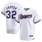 Kooe T.Rangers #32 Evan Carter Player Gold Collection Limited Edition White Stitched Jerseys