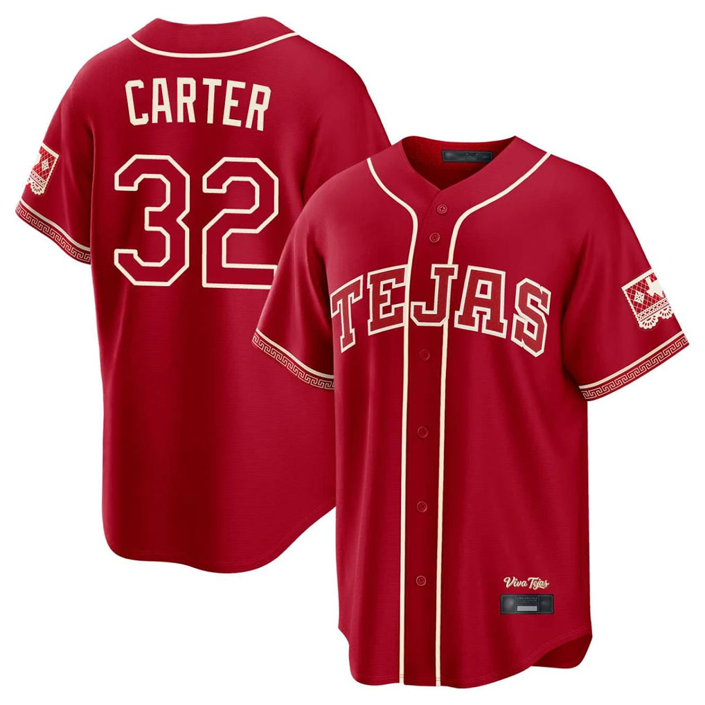 Kooe T.Rangers #32 Evan Carter Player Red 2026 City Connect Stitched Jerseys