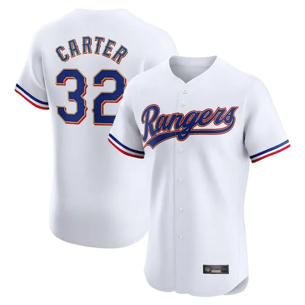 Kooe T.Rangers #32 Evan Carter Player White Home Limited Elite Stitched Jerseys
