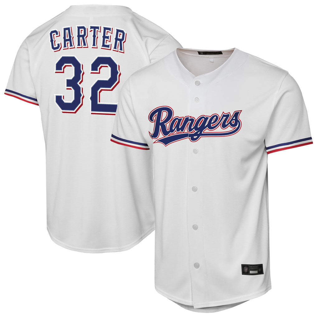 Kooe T.Rangers #32 Evan Carter Player White Home Replica Stitched Jerseys