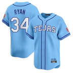 Kooe T.Rangers #34 Nolan Ryan Player Blue 2026 City Connect Premier Stitched Jerseys
