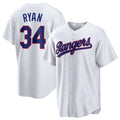 Kooe T.Rangers #34 Nolan Ryan Player White Home Game Stitched Jerseys