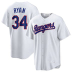 Kooe T.Rangers #34 Nolan Ryan Player White Home Game Stitched Jerseys