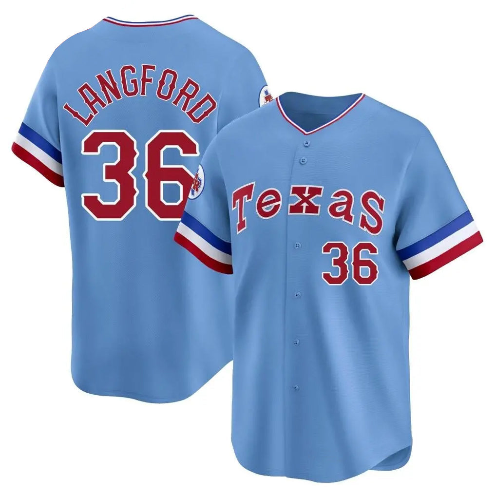 Kooe T.Rangers #36 Wyatt Langford Player Blue Home City Connect Limited Stitched Jerseys
