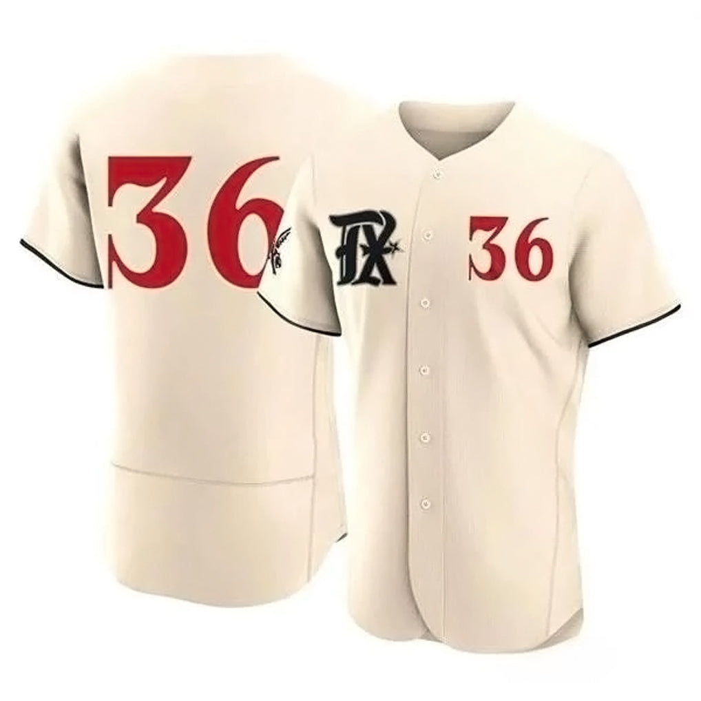 Kooe T.Rangers #36 Wyatt Langford Player Cream Limited City Connect Elite Stitched Jerseys