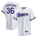 Kooe T.Rangers #36 Wyatt Langford Player White Home Game Stitched Jerseys