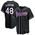 Kooe T.Rangers #48 Jacob deGrom Player Black 2026 Out Fashion Replica Stitched Jerseys