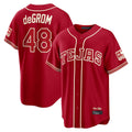 Kooe T.Rangers #48 Jacob deGrom Player Red 2026 City Connect Limited Stitched Jerseys