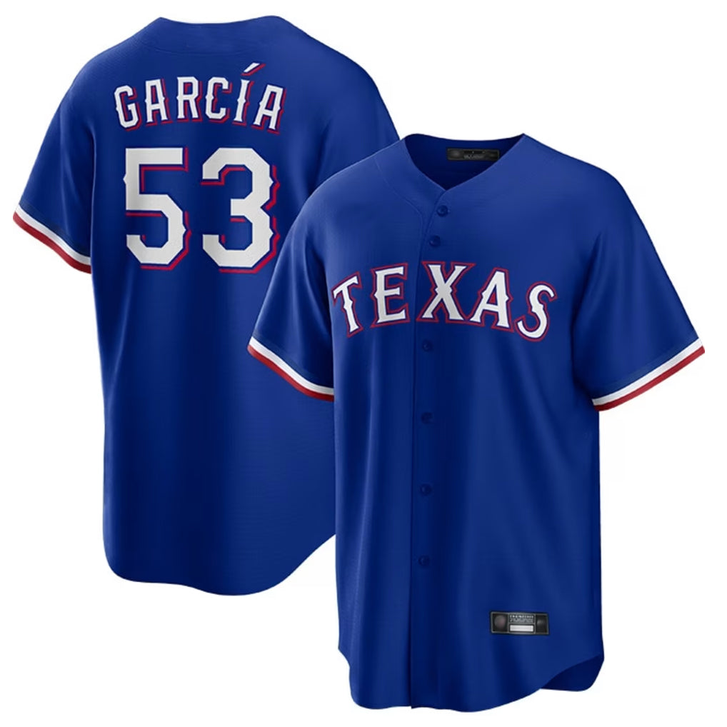 Kooe T.Rangers #53 Adolis Garcia Player Royal Home Limited Game Stitched Jerseys