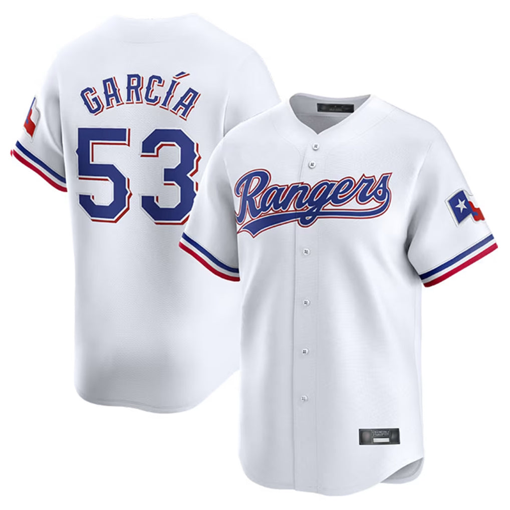 Kooe T.Rangers #53 Adolis Garcia Player White Home Limited Stitched Jerseys