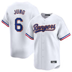 Kooe T.Rangers #6 Josh Jung Player Gold Collection Limited White Stitched Jerseys