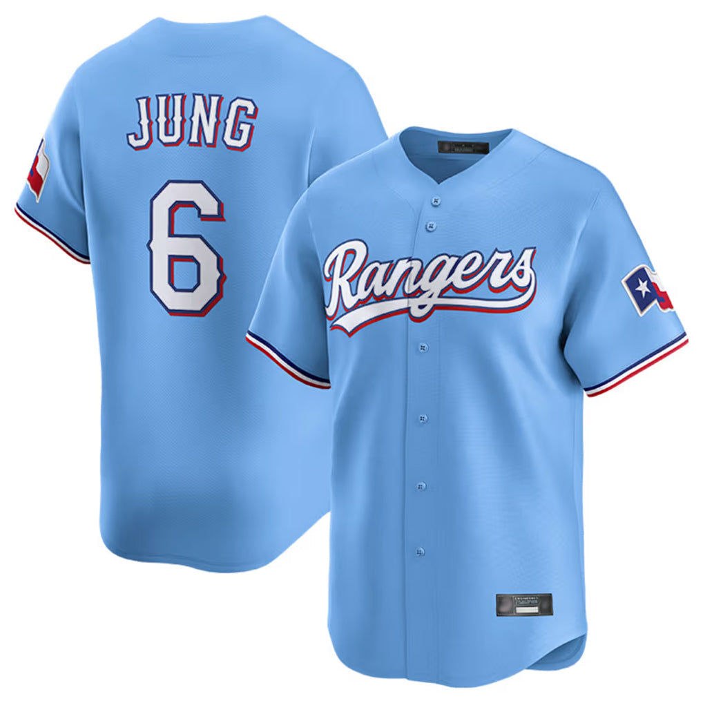Kooe T.Rangers #6 Josh Jung Player Light Blue Limited Home Stitched Jerseys