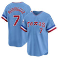 Kooe T.Rangers #7 Ivan Rodriguez Player Light Blue Cooperstown Collection Limited Stitched Jerseys