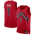 Kooe T.Raptors #1 Gradey Dick Red Swingman Player Jerseys - Icon Edition