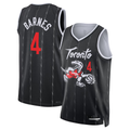 Kooe T.Raptors #4 Scottie Barnes Black 2025-26 Swingman Jerseys - City Edition