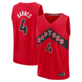 Kooe T.Raptors #4 Scottie Barnes Red Fast Break Replica Jerseys - Icon Edition