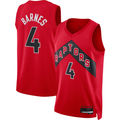 Kooe T.Raptors #4 Scottie Barnes Red Swingman Jerseys - Icon Edition