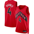 Kooe T.Raptors #4 Scottie Barnes Red Swingman Jerseys - Icon Edition