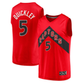 Kooe T.Raptors #5 Immanuel Quickley Red Fast Break Player Jerseys - Icon Edition