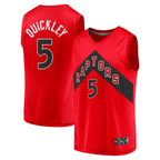 Kooe T.Raptors #5 Immanuel Quickley Red Fast Break Player Jerseys - Icon Edition