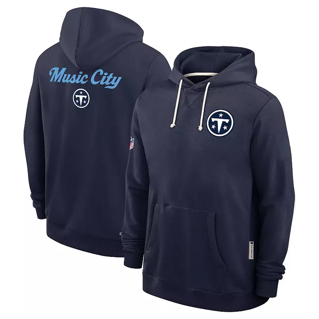 Kooe T.Titans Navy Pullover Hoodies Home Game Blank Player Stitched Jerseys