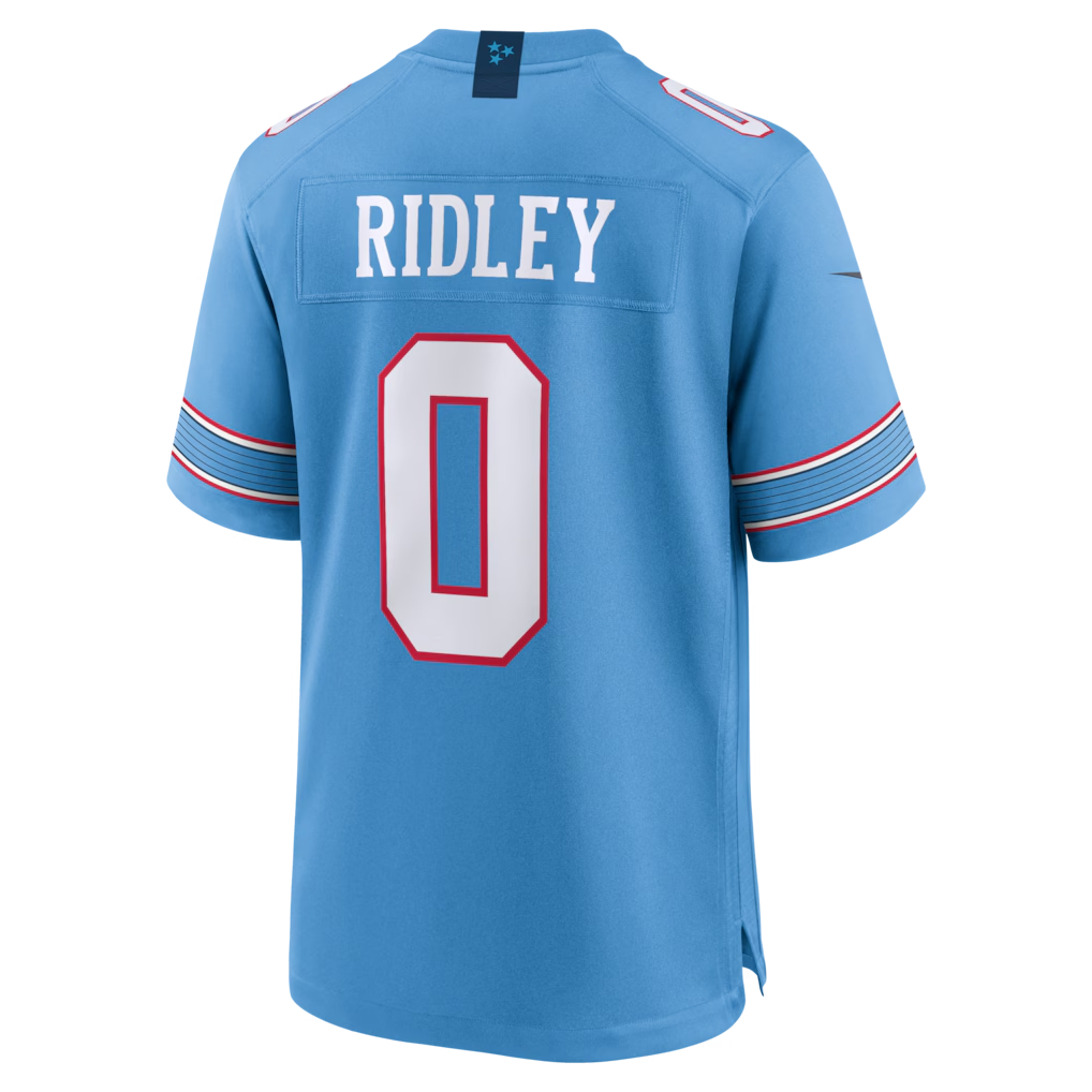 Kooe T.Titans #0 Calvin Ridley Light Blue Game Stitched Jerseys