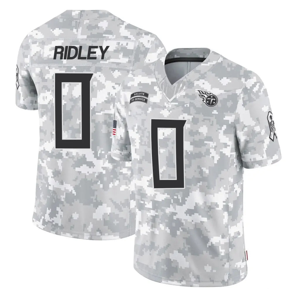 Kooe T.Titans #0 Calvin Ridley Player Arctic Camo Limited Salute to Service Home Game Stitched Jerseys