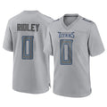 Kooe T.Titans #0 Calvin Ridley Player Gray Atmosphere Fashion Home Game Stitched Jerseys