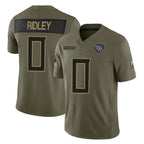 Kooe T.Titans #0 Calvin Ridley Player Olive Limited 2025 Salute to Service Home Game Stitched Jerseys