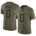 Kooe T.Titans #0 Calvin Ridley Player Olive Salute To Service Limited Stitched Jerseys