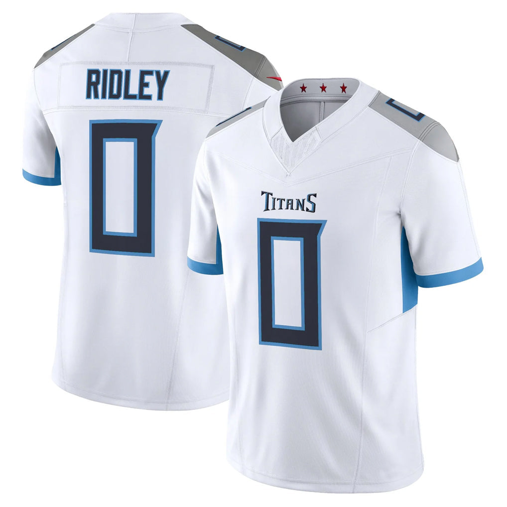 Kooe T.Titans #0 Calvin Ridley Player White 2025 Vapor Limited Home Game Stitched Jerseys