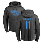 Kooe T.Titans #11 Jermaine Johnson II Player Ash One Color Pullover Hoodies Home Game Stitched Jerseys