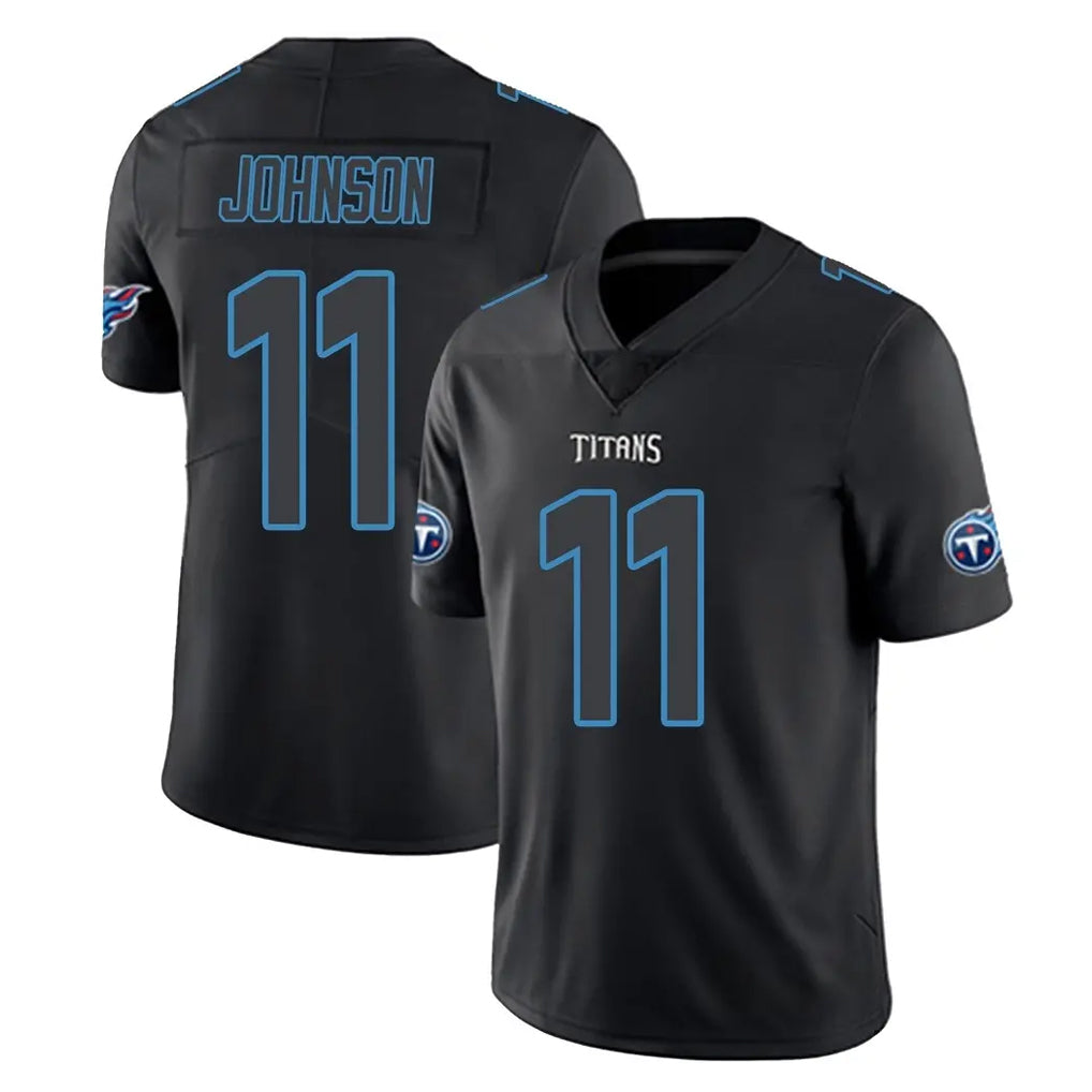 Kooe T.Titans #11 Jermaine Johnson II Player Black Impact Limited Home Game Stitched Jerseys
