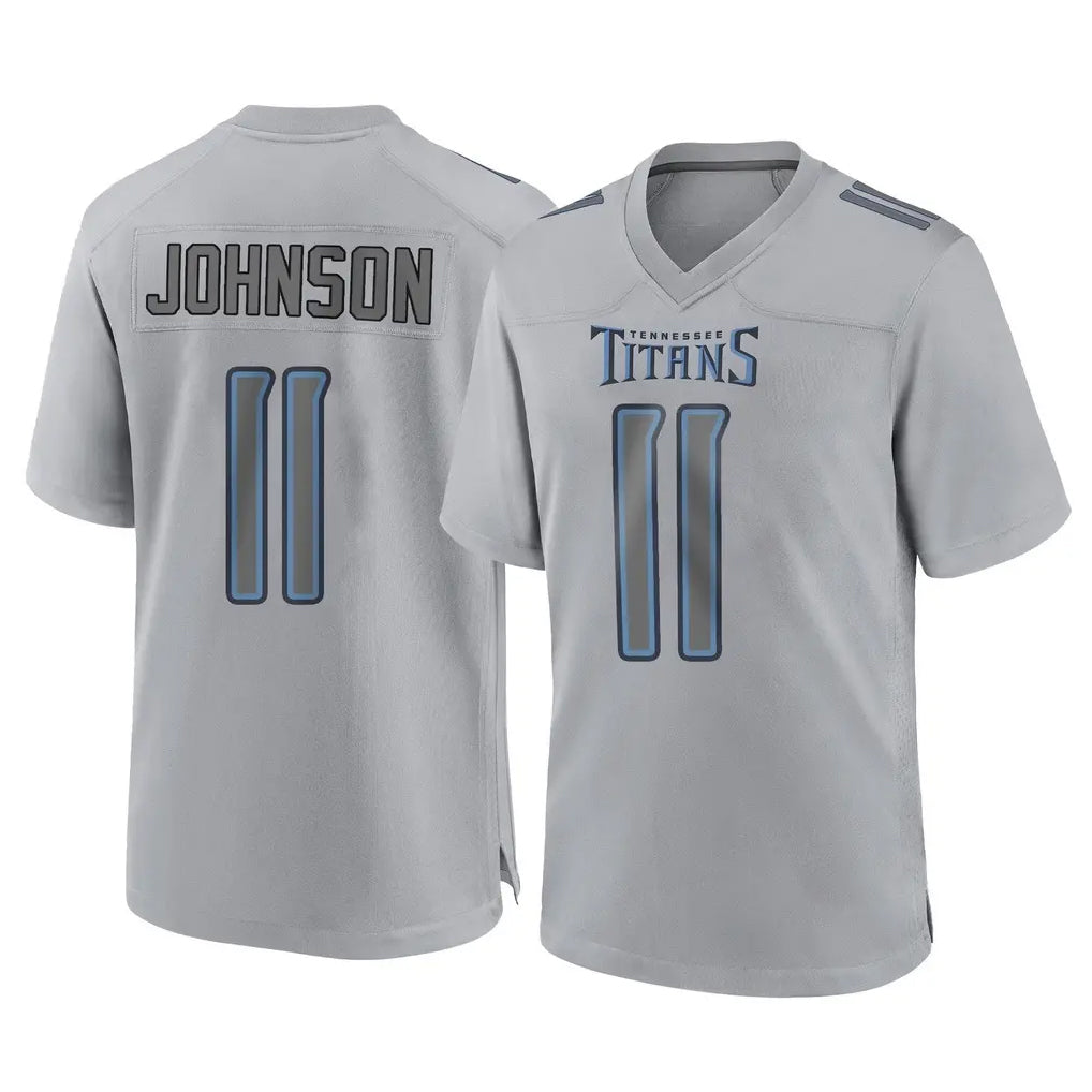 Kooe T.Titans #11 Jermaine Johnson II Player Gray Atmosphere Fashion Home Game Stitched Jerseys